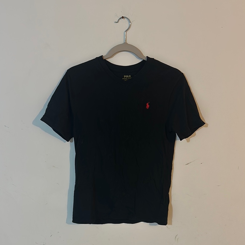 Polo by Ralph Lauren Black Short Sleeve Tee with Embroidered Logo